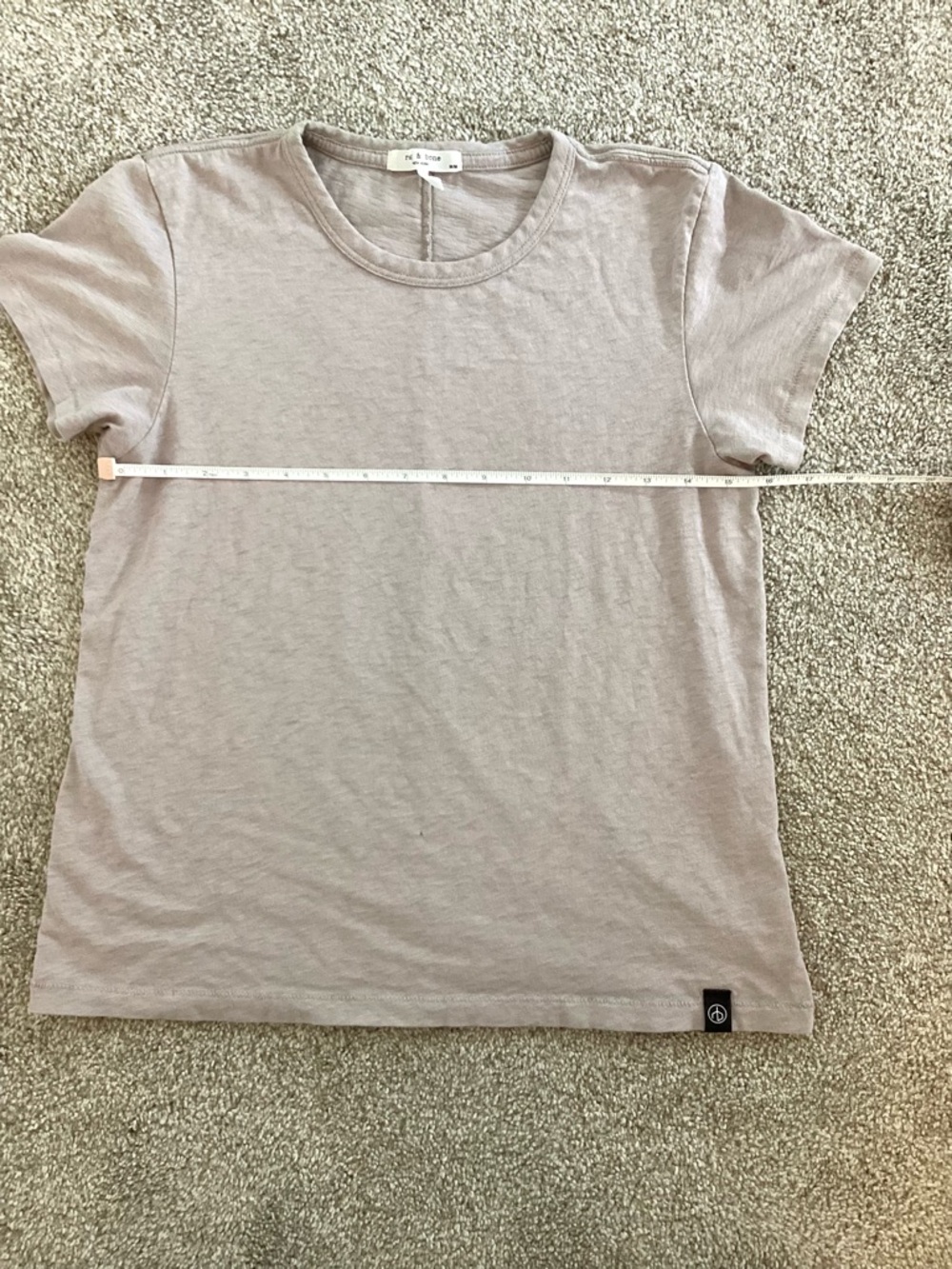 rag & bone Womens Slubbed Tee - Grey Purple Lavender Mauve Cotton T Shirt Size M - Picture 6 of 12